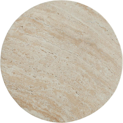 Christopher Knight Home Dila Patio Side Table, Lightweight Concrete End Table, Small Coffee Table, Garden Stool, Decorative Accent Table, Round Table Top, Side Table for Poolside Balcony, Travertine