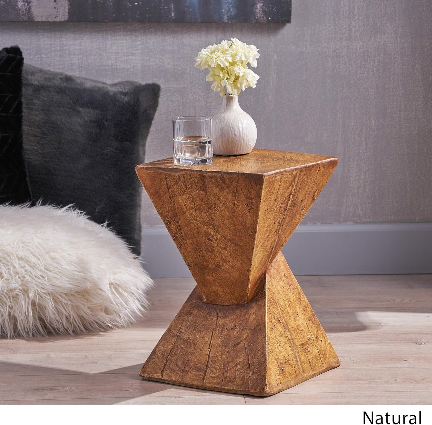 Christopher Knight Home Jerod Light-Weight Concrete Accent Table, Natural